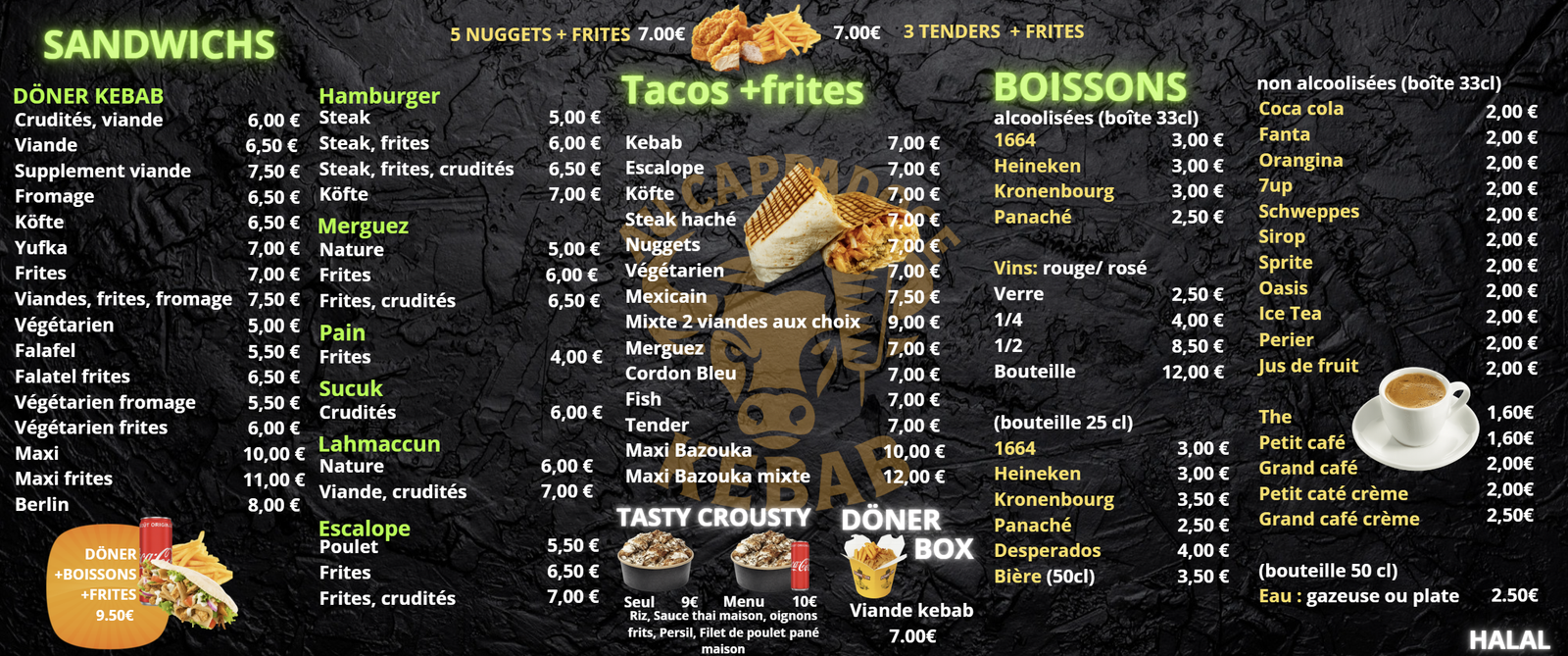 Écran digital menu restaurant 2