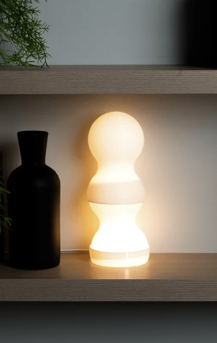 Lampe Lumen imprimée en 3D en Alsace
